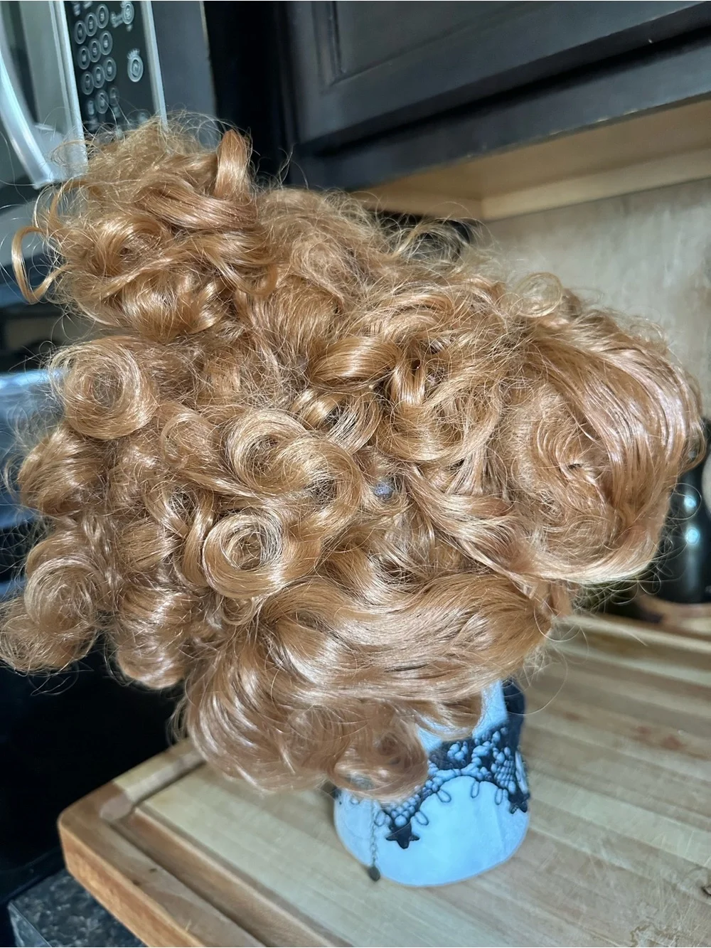 Gibson Girl Style Wig in Strawberry Blonde - Gilded Age Glamour